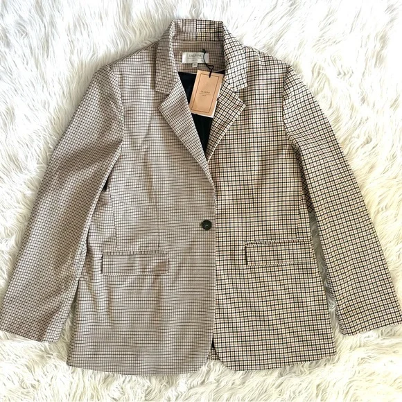 La Ligne Plaid Print Blazer NWT Size 14 & 10 - Picture 5 of 14